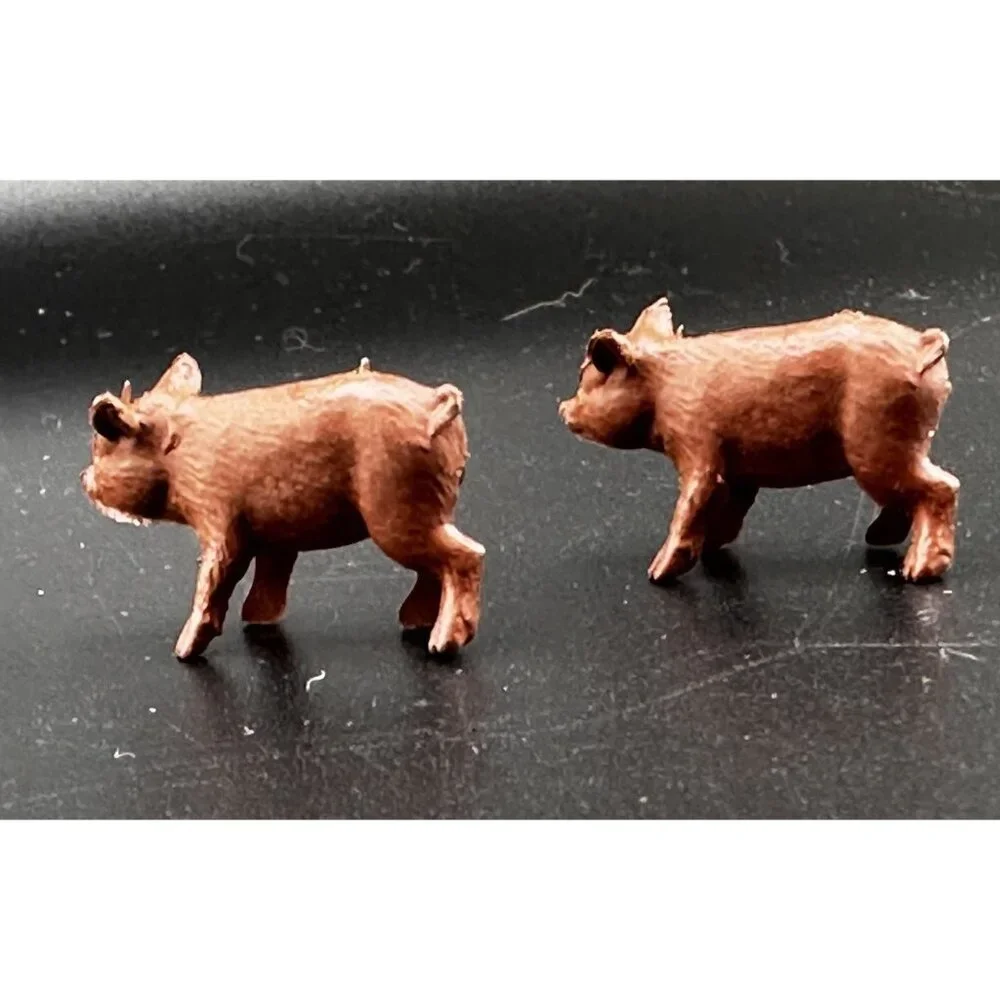 Allstate Marx Happi Time Farm Playset 1959 Auburn Red 2‎ Pigs Tim Mee PPC